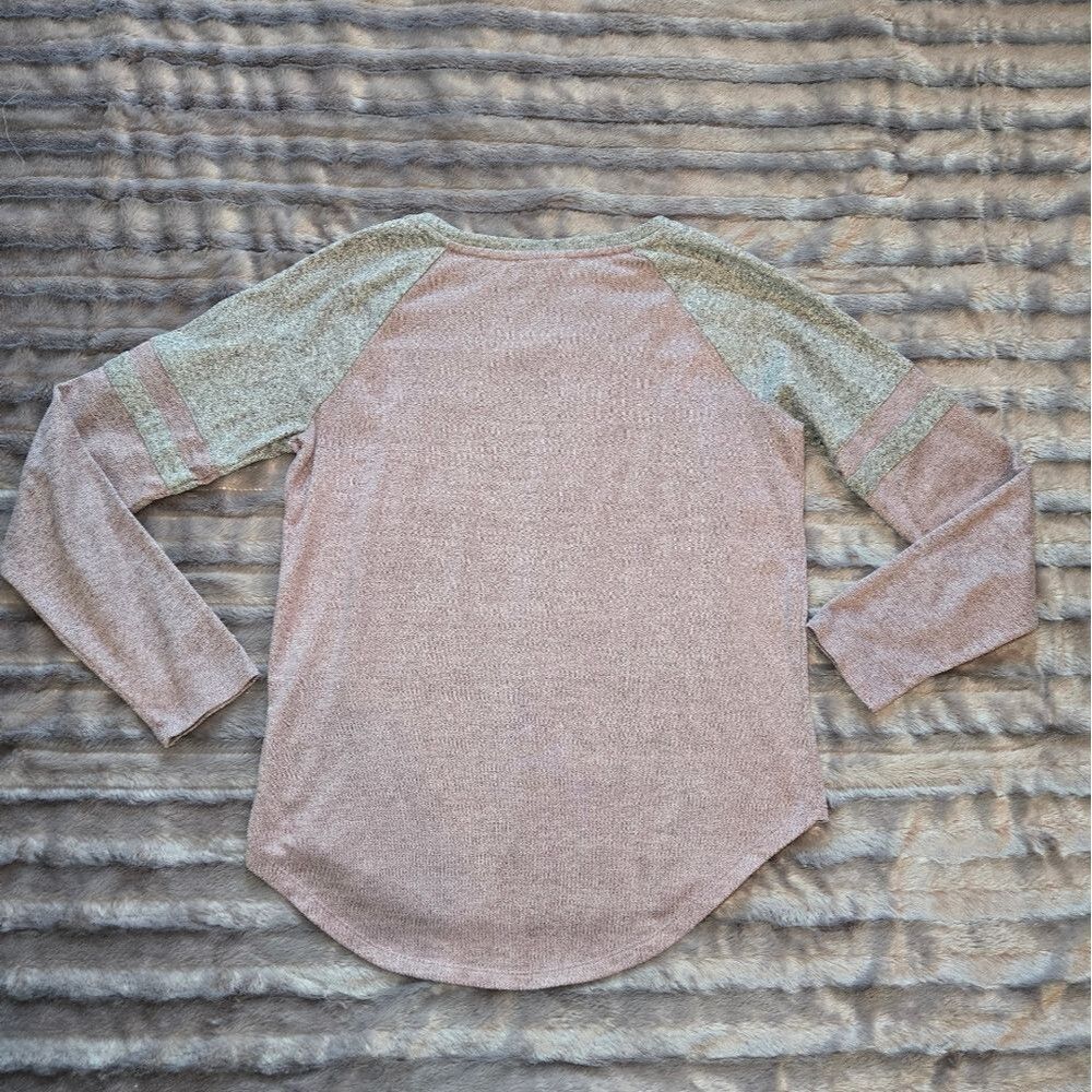 SO Raglan Sweater - Heathered Pink/Gray - Picture 3 of 6